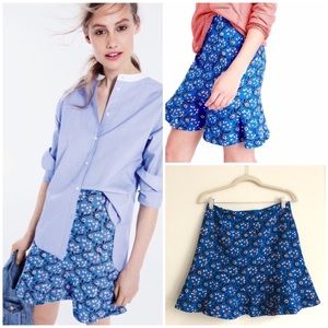 J. Crew Flutter Vintage Scarf Print Mini Skirt